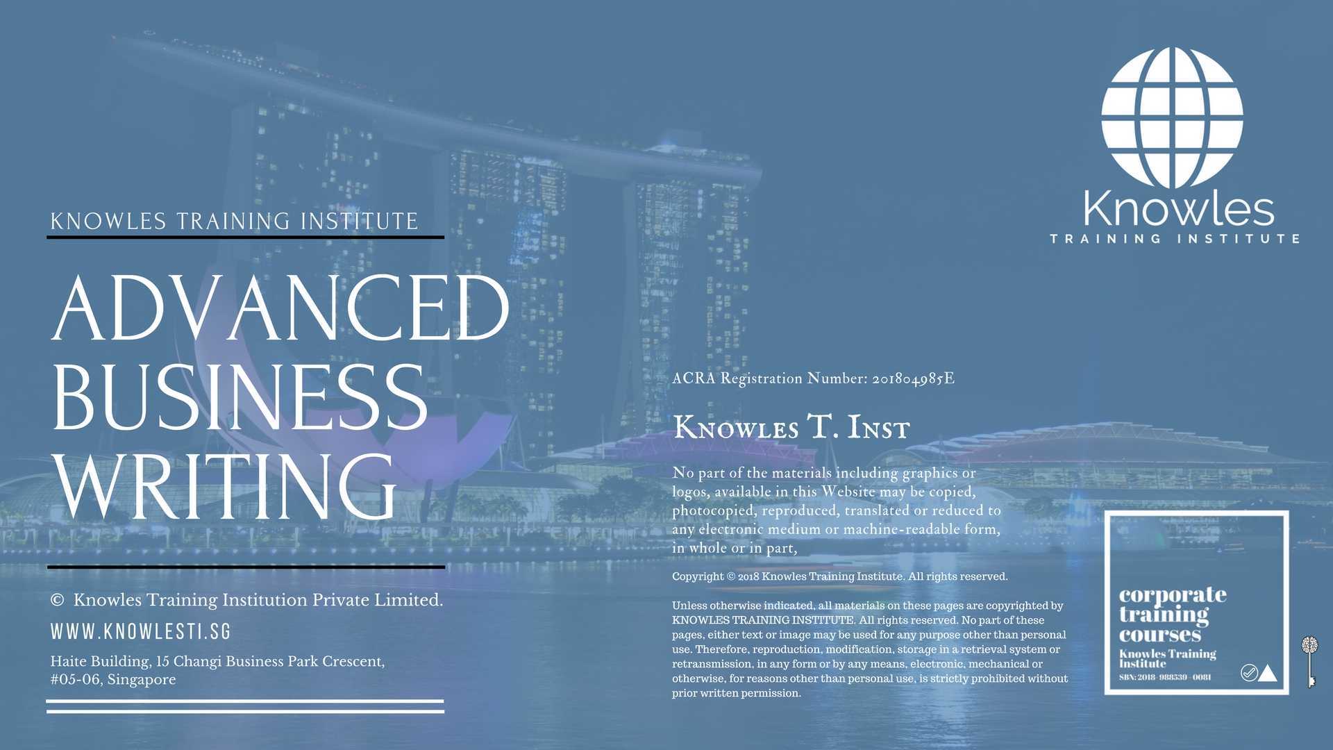 Advanced Business Writing Training Course in Laos