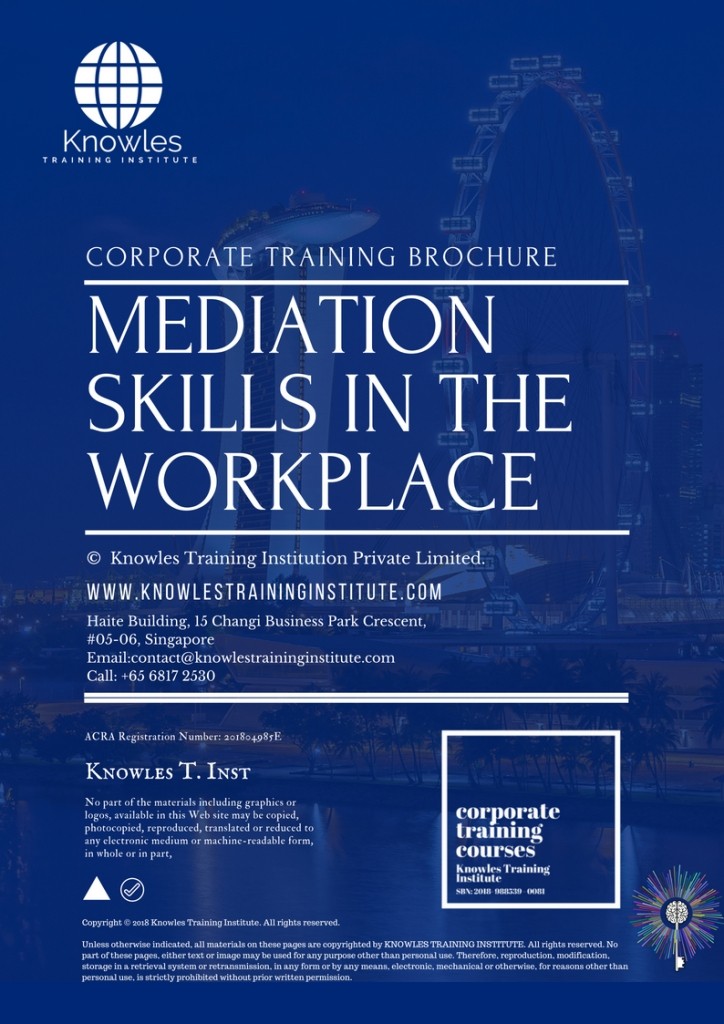 Mediation Skills In The Workplace Course in Laos Brochure