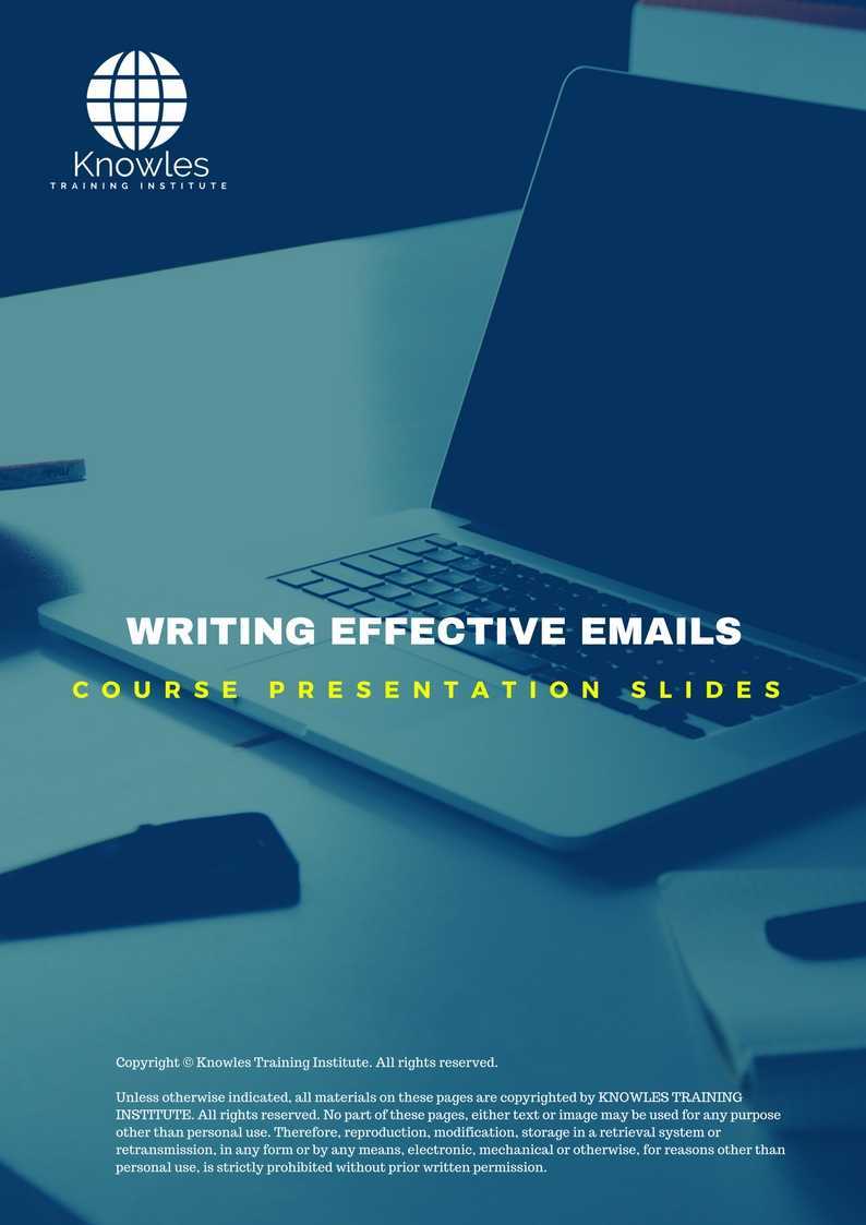 PPT Slides Used During Course For Writing Effective Emails in Laos