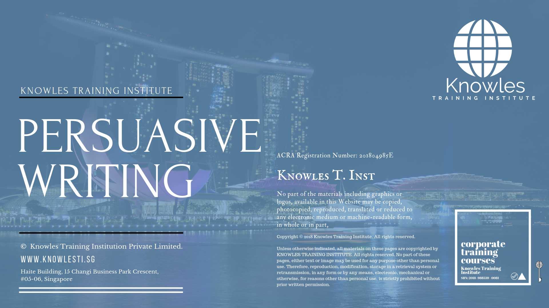Persuasive Writing Training Course In Laos